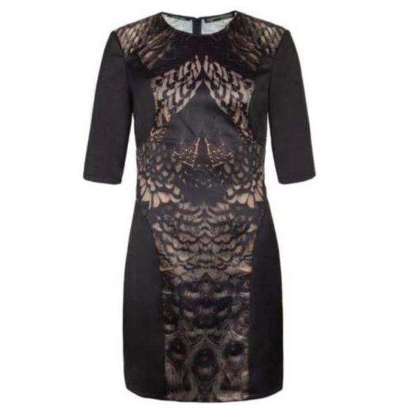 All Saints Satin Peacock Dress - Picture 1 of 5